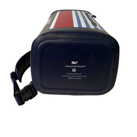 Vineyard Vines Target Weekender Sling Cooler Pattern Navy White 10 Can Capacity - Picture 7 of 8